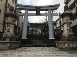 Japanese gate on a street