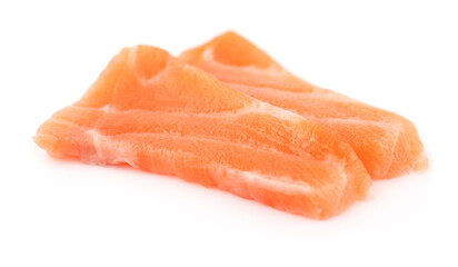 Salmon Sashimi an isolated on white background