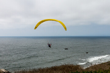 paraglider over the beach