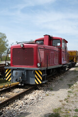 Fototapeta na wymiar Alte Schmalspur Elektro Eisenbahn Zugmaschine