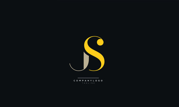 JS Letter Business Logo Design Alphabet Icon Vector Symbol