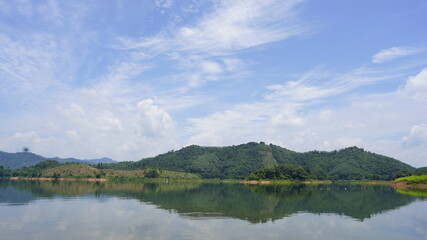 lake and mountains