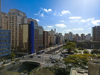 Blue sky over Santo André city center - São Paulo - Brazil