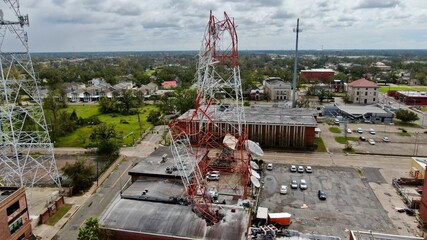 KPLC-TV tower damage from Hurricane Laura