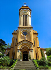 Fototapeta na wymiar Nossa Senhora do Carmos Cathedral, a sunny day located in the city of Santo André - São Paulo - Brazil
