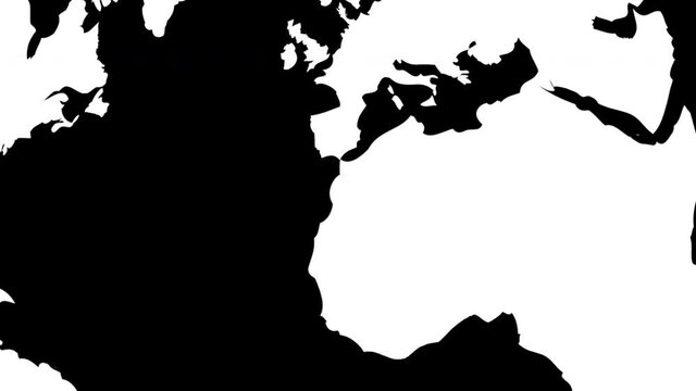 Transitions World Map Clean With Shadow Alpha Channel Transparent