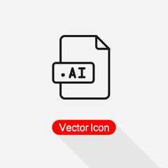 AI File Icon Vector Illustration Eps10