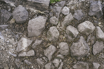 stones on the ground