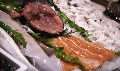 Swordfish and salmon