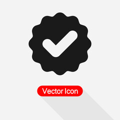 Approve Icon, Check Icon Vector Illustration Eps10