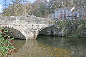 Fototapeta na wymiar River Tavy in Tavistock, Devon 