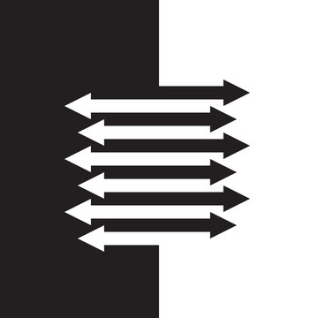 combined illustration of thesis, antithesis and synthesis