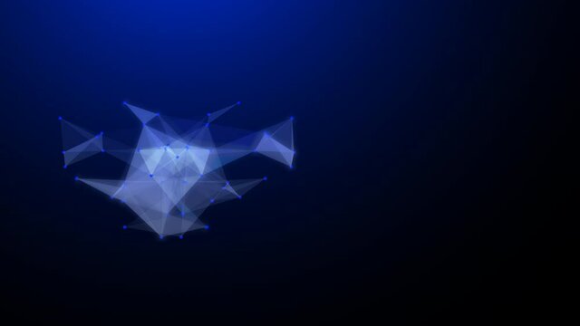 forma, astratta, 3d, collegamenti, network