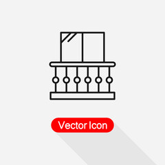 Balcony Icon, House Icon Vector Illustration Eps10
