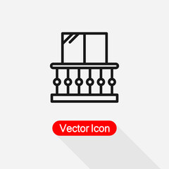 Balcony Icon, House Icon Vector Illustration Eps10