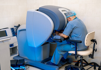 Robotic assisted minimally invasive surgery with surgical robot. Robotic surgical system in...