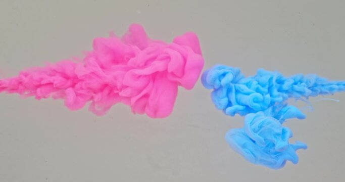 Beautiful colors mixing up in water  
