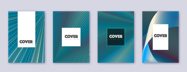 Hipster brochure design template set. Red abstract