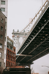 Obraz premium Brooklyn view of the Manhattan bridge Dumbo