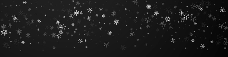 Sparse snowfall Christmas background. Subtle flyin