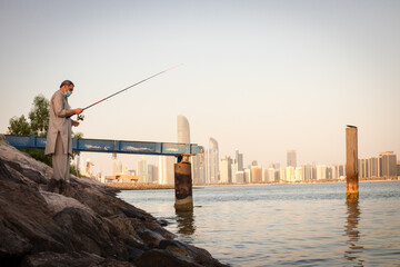 Corniche Beach in Abu Dhabi, UAE