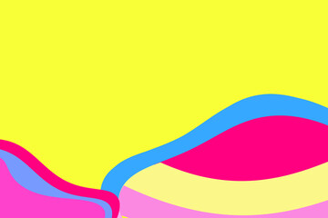 Graphic colorful background, abstract fluid colors design. Bright yellow, blue and purple por art trendy hipster colors, creative wavy colorful backdrop with empty cope space design