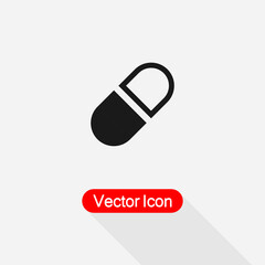 Capsule Is Opened Icon Vector Illustration Eps10