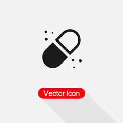 Capsule Is Opened Icon Vector Illustration Eps10