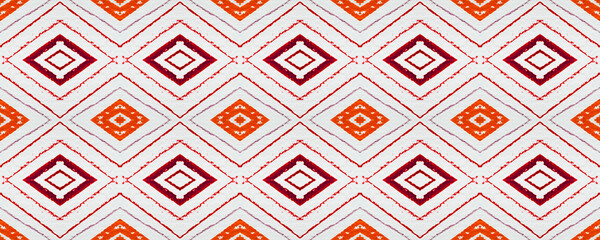Seamless Aztec Pattern. Fashion Ikat Ornament. 