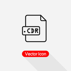 CDR File Icon Vector Illustration Eps10
