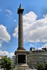 Nelsons Column in Trafalgher Square in London