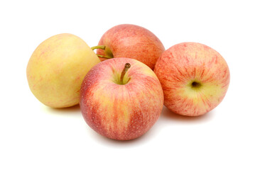 Fresh red apples isolated on white background 