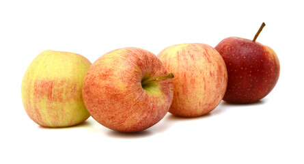 Fresh red apples isolated on white background 