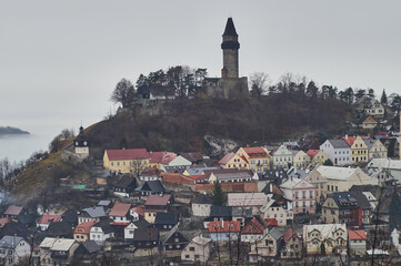 &Scaron;tramberk Castle, Czech Republic, the town of &Scaron;tramberk