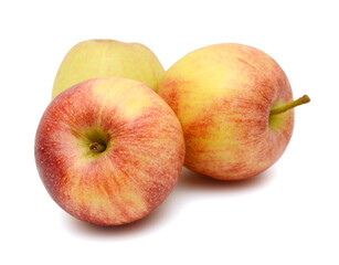 Fresh red apples isolated on white background 
