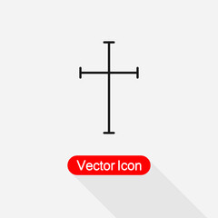  Christian Cross Icon Vector Illustration Eps10