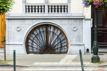 Art Nouveau style house in the district of Anderlecht, Brussels, Belgium
