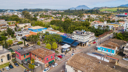 Fototapeta na wymiar Aerial view of the city of Nova Veneza, Santa Catarina