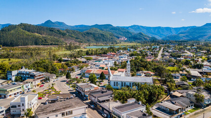 Fototapeta na wymiar Aerial view of the city of Timbé do Sul, Santa Catarina