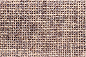 Brown sackcloth texture or background and empty space.