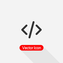 Code Icon Codding Icon Vector Illustration Eps10