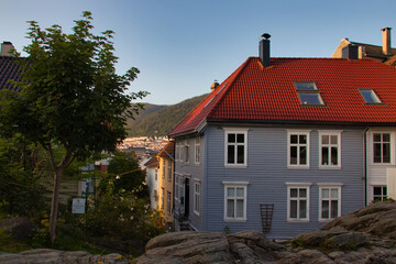 Bergen, Norway. Beautiful, old Norwegian wooden houses