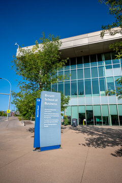 Calgary, Alberta - September 4, 2020: Bissett School Of Business Building At Mount Royal University. 