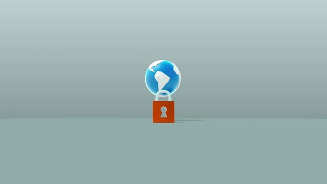 Web security protection from the world wide web 3D animation