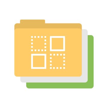 recommend clip art: File folders icon in flat design style - vector illustration.