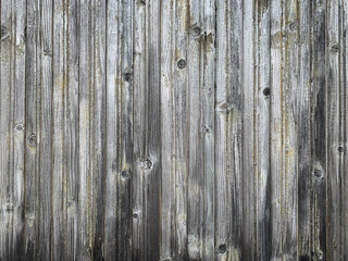 Old rough discolored wooden fence texture / background