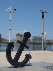 Metal Anchor display in the Dadaocheng Wharf