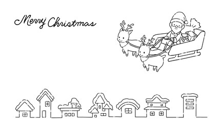 Fototapeta premium シンプルでかわいいクリスマス素材