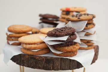 Fototapeta na wymiar stacks of cookies
