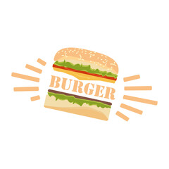 The logo for the Burger business is a Burger illustration with the words 